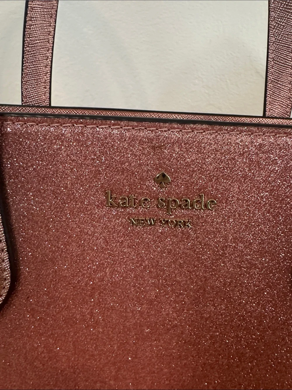 kate spade Rose Gold Glitter Crossbody Satchel